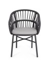 Eleganckie krzesło ogrodowe Odivelas antracyt