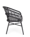 Eleganckie krzesło ogrodowe Odivelas antracyt