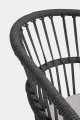 Eleganckie krzesło ogrodowe Odivelas antracyt