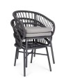 Eleganckie krzesło ogrodowe Odivelas antracyt