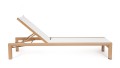 Leżak ogrodowy Skipper biało-naturalny