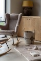 Fotel bujany QUAX dla dorosłych De Luxe Stone baranek 