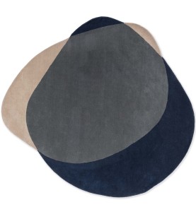 Szaro Granatowy Dywan Nieregularny - ELEMENT ARP BLUE