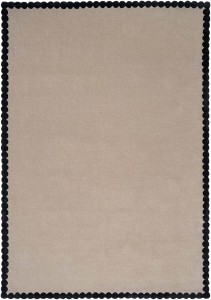 Beżowy Dywan z Czarną Ramką - LAILA BEIGE BLACK