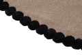 Beżowy Okrągły Dywan z Czarną Ramką - LAILA BEIGE BLACK ROUND
