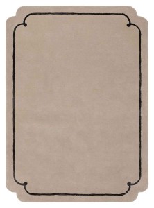 Beżowy Dywan z Czarną Ramką - COOKIE BEIGE BLACK