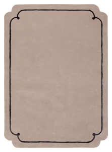 Różowy Dywan z Czarną Ramką - COOKIE PINK BLACK