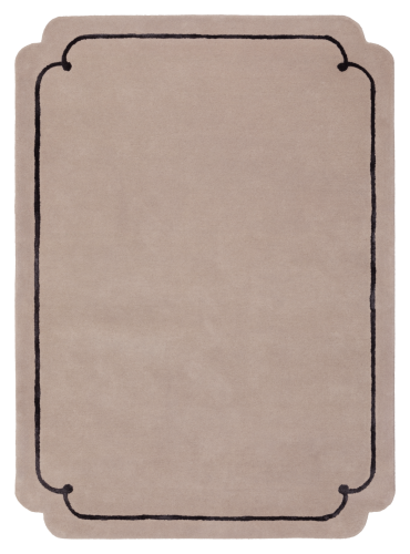 Różowy Dywan z Czarną Ramką - COOKIE PINK BLACK