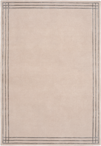 Beżowy Dywan z Brązowym Ramką - LINEA BEIGE LIGHT BROWN