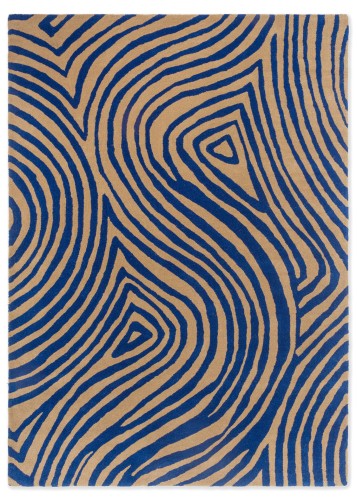 Beżowo Niebieski Dywan - DECOR ELECTRIC BLUE