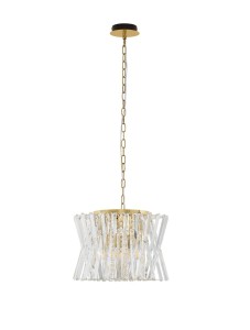 Kryształowa lampa wisząca MELUNTO 43 złota