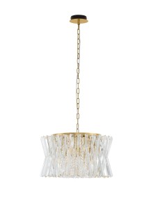 Kryształowa lampa wisząca MELUNTO 54 złota