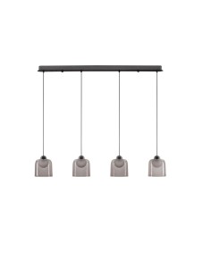 Lampa wisząca TAVENCO Line-4 różowe dymione szkło