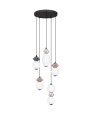 Lampa wisząca MONRETA Disc-5 ceramika / szkło