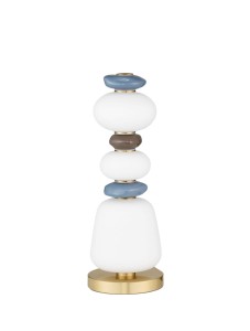 Lampa stołowa FELANZO porcelana / szkło