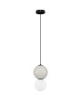 Lampa wisząca JORELIA 18 szara porcelana / szkło