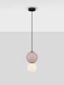 Lampa wisząca JORELIA 18 beżowa porcelana / szkło