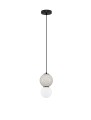 Lampa wisząca JORELIA 15 szara porcelana / szkło