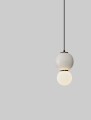 Lampa wisząca JORELIA 15 szara porcelana / szkło