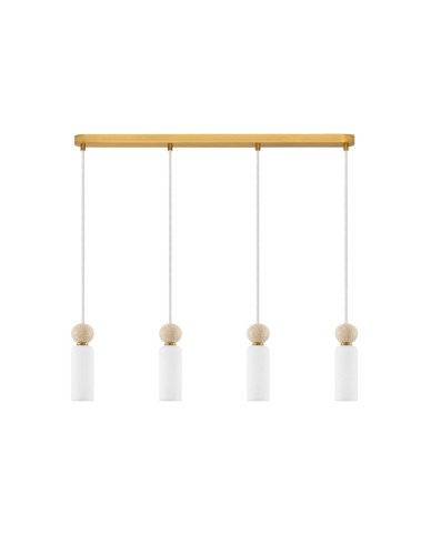 Lampa wisząca CORVIZO Line trawertyn / szkło