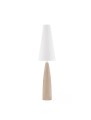 Lampa podłogowa ORBEZIA kremowa gips / tkanina