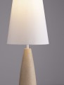 Lampa podłogowa ORBEZIA kremowa gips / tkanina