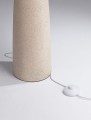 Lampa podłogowa ORBEZIA kremowa gips / tkanina
