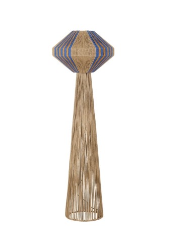 Lampa posłogowa TEVANDO naturalna / niebieska