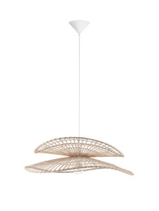 Lampa wisząca SELVORA bambus / rattan naturalna