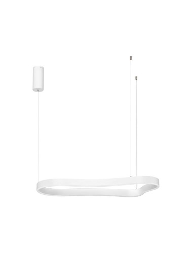 Asymetryczna lampa wisząca VELBANO 90 biała