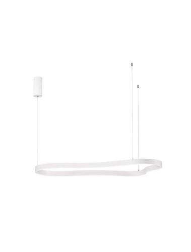 Asymetryczna ampa wisząca VELBANO 120 biała