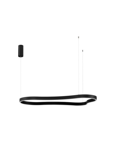 Asymetryczna lampa wisząca VELBANO 120 czarna