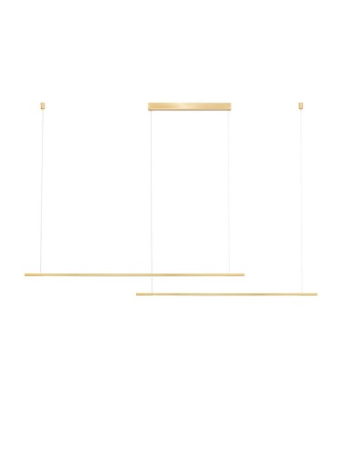 Minimalistyczna lampa wisząca MONTERZO Duo złota