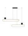 Lampa wisząca TURVIANO czarno-złota