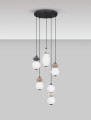 Lampa wisząca MONRETA Disc-5 ceramika / szkło