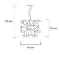 Lampa wisząca BANG BANG 65 - akryl, aluminium, stal