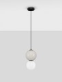 Lampa wisząca JORELIA 18 szara porcelana / szkło