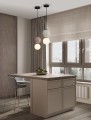 Lampa wisząca JORELIA 18 szara porcelana / szkło