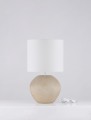 Lampa stołowa ORBEZIA kremowa gips / tkanina