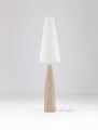 Lampa podłogowa ORBEZIA kremowa gips / tkanina