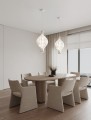 Lampa wisząca NERELDO 68 w stylu Japandi jedwab 