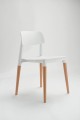 Krzesło ECCO  - polipropylen / buk