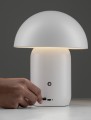 Lampa stołowa LOMENTA grzybek biała