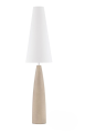 Lampa podłogowa ORBEZIA kremowa gips / tkanina