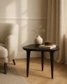 Stolik kawowy LAMINAR S czarny / drewno mango MaMaison