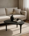Stolik kawowy LAMINAR M czarny /   drewno mango MaMaison