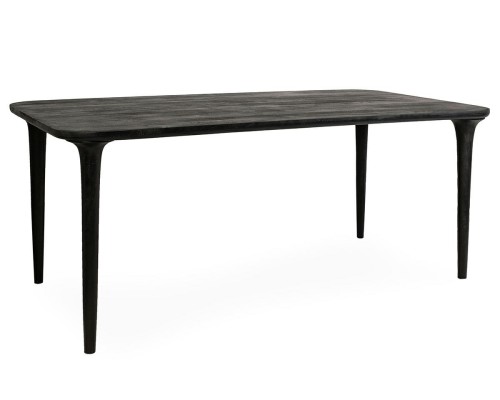 Prostokątny stół jadalniany LAMINAR 200 czarny / drewno mango MaMaison