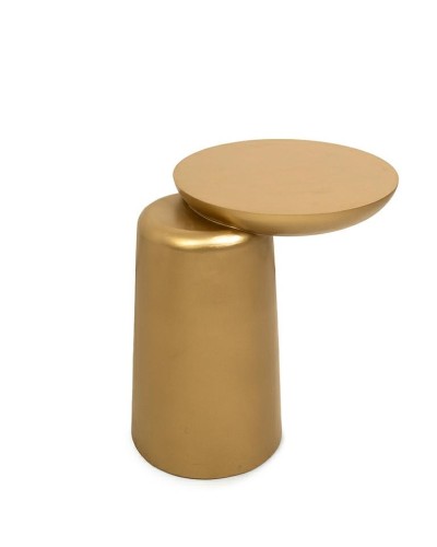 Stolik kawowy ELIAS złoty / drewno mango MaMaison 