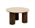 Stolik kawowy RAGNO 68 marmur / drewno mango MaMaison