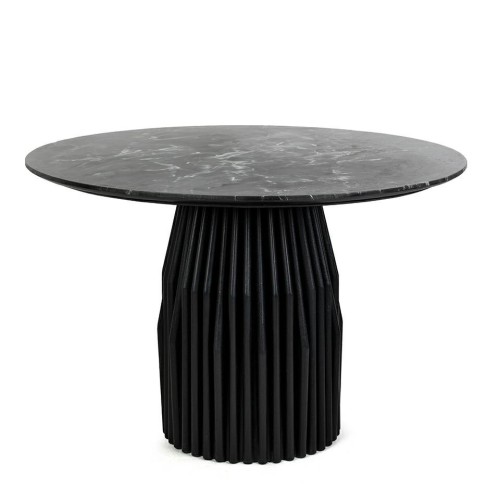 Stół jadalniany LEVANTE 120 czarny marmur / drewno mango MaMaison